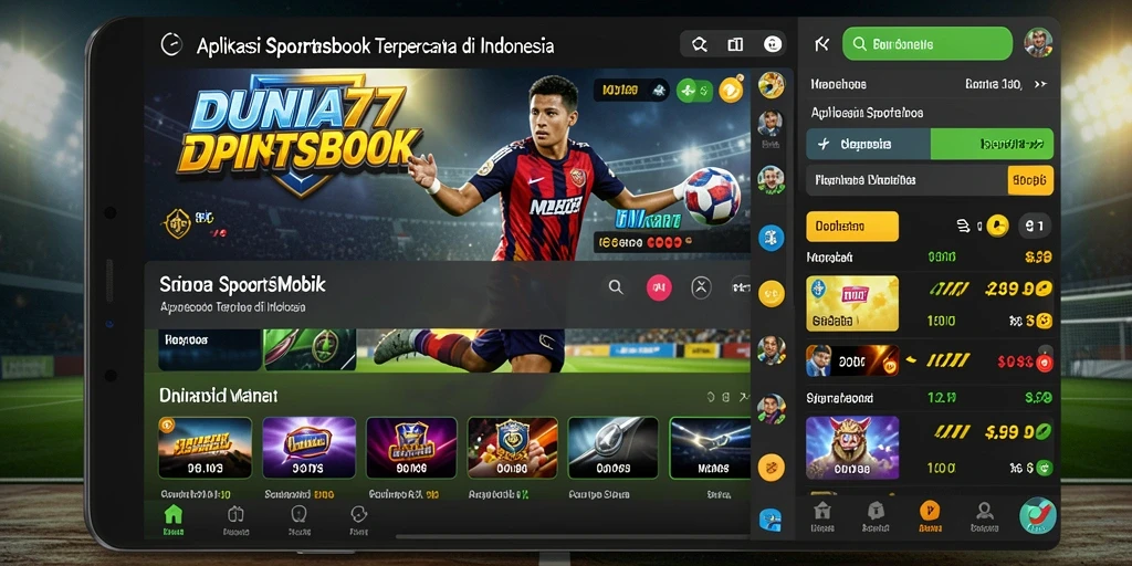 Tampilan gameplay yang menarik dalam DUNIA77 untuk taruhan olahraga.