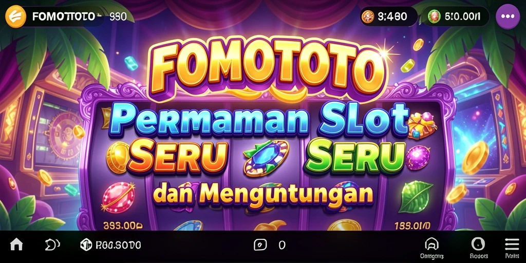 Tampilan gameplay FOMOTOTO yang menarik dan penuh warna.