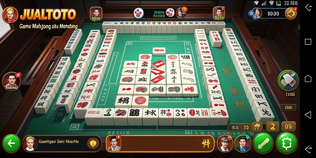 Tampilan gameplay seru dan menantang dari JUALTOTO Mahjong.