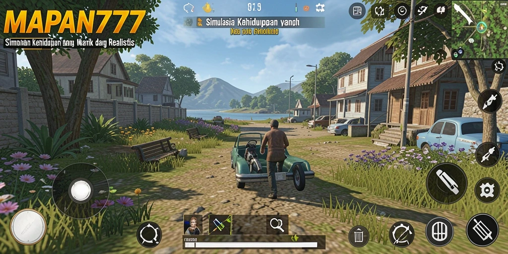 Tampilan gameplay yang immersif dalam <strong>MAPAN777</strong> dengan dunia simulasi yang luas.