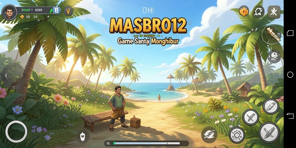 Screenshot menampilkan gameplay santai dan menyenangkan di MASBRO12.