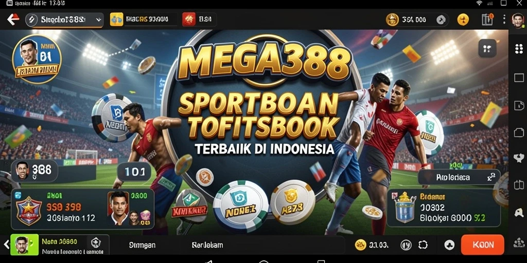 Tampilan utama MEGA388 dengan opsi taruhan olahraga yang lengkap.