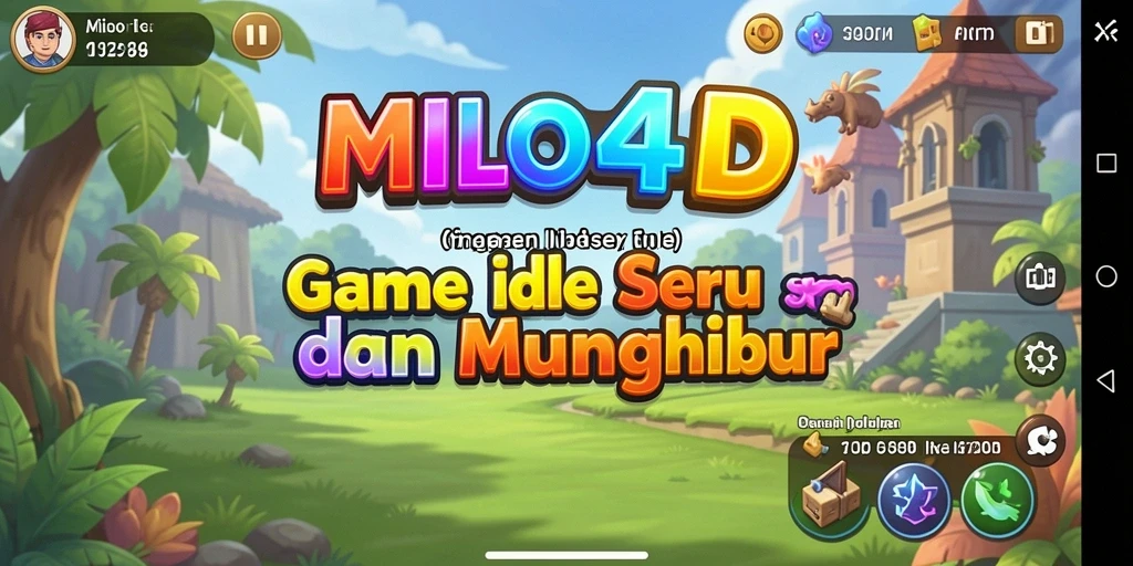 Tampilan gameplay menyenangkan di MILO4D dengan karakter unik.