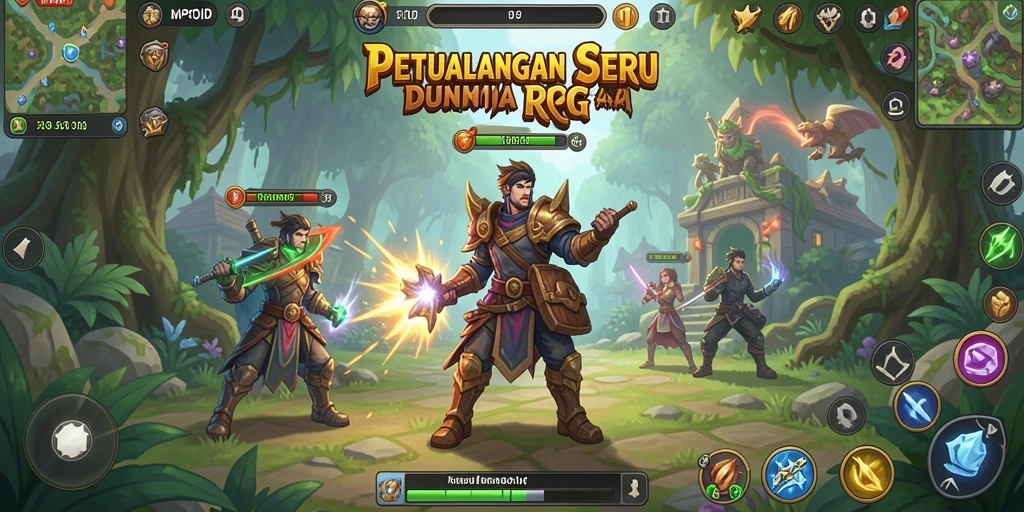 Screenshot MPOID menampilkan aksi seru dalam petualangan RPG.