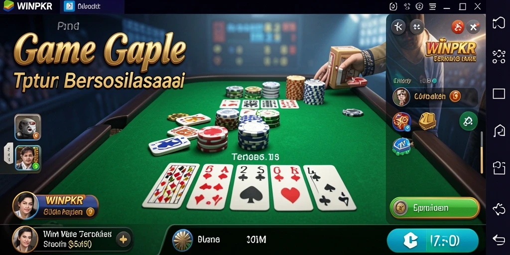 Gameplay seru Gaple di WINPKR dengan teman-teman.