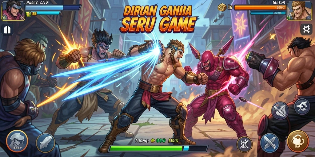 Screenshot Z18 menampilkan adegan pertarungan mendebarkan di arena.